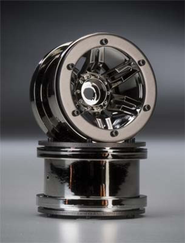AX8095 - 2.2 Rocksters Beadlock Black Chrome 2p