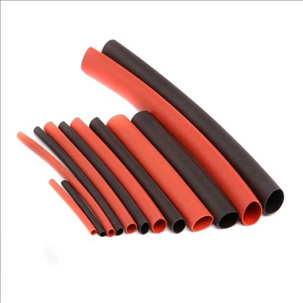 Krympeplast 6mm - 2 meter (1m Sort - 1m Rød)
