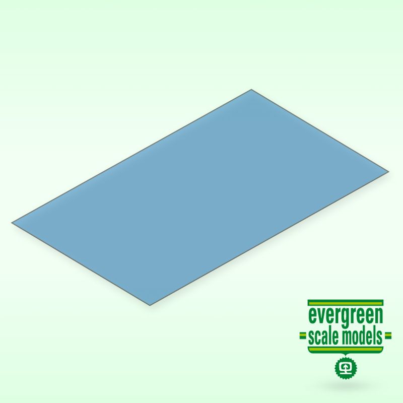 Evergreen Klar Blå plate 0,25x150x300mm 2 stk