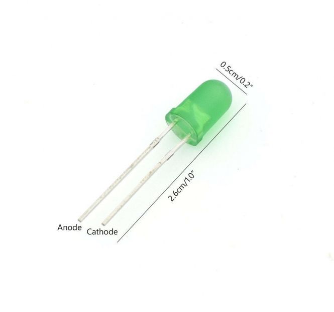 Hovedbilde 3mm Grønn Led 3V ...