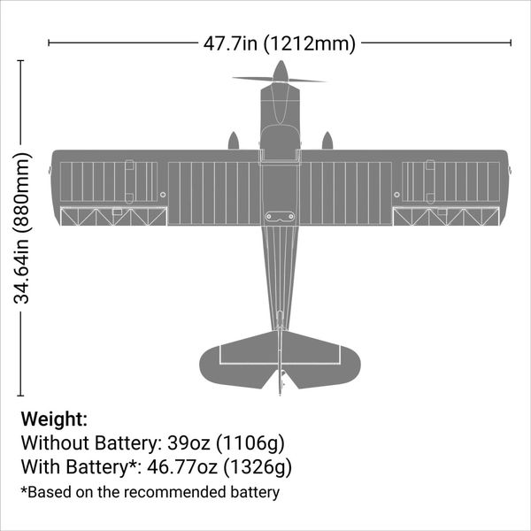 E-Flite Super Decathlon 1.2m BNF Basic with AS3X+ and SAFE Select