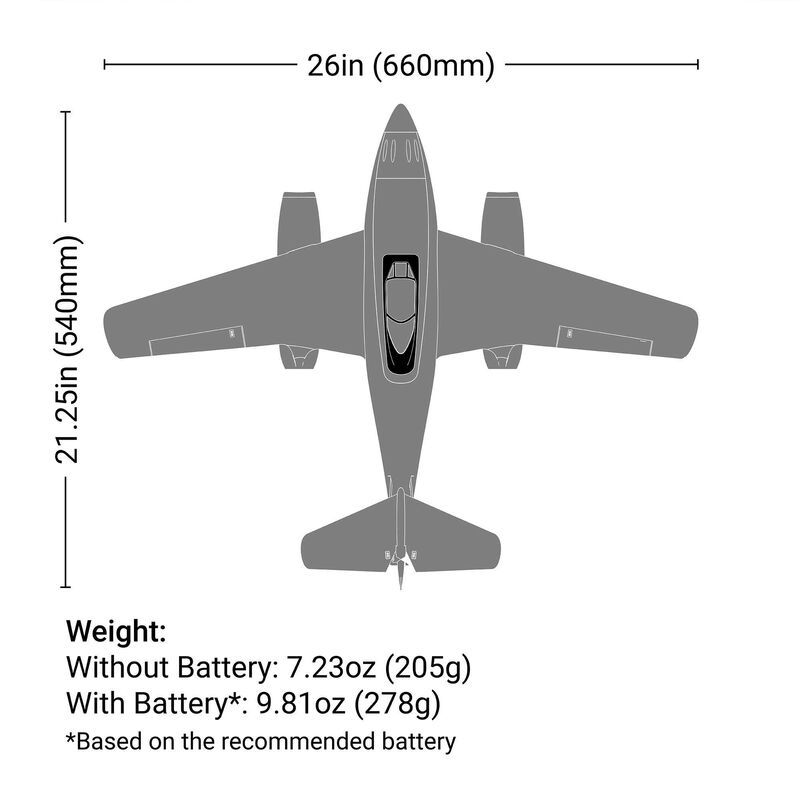 UMX Me 262 30mm EDF Jet BNF Basic 660mm
