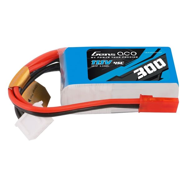 3s 300mAh - 45C - Gens Ace Soaring JST