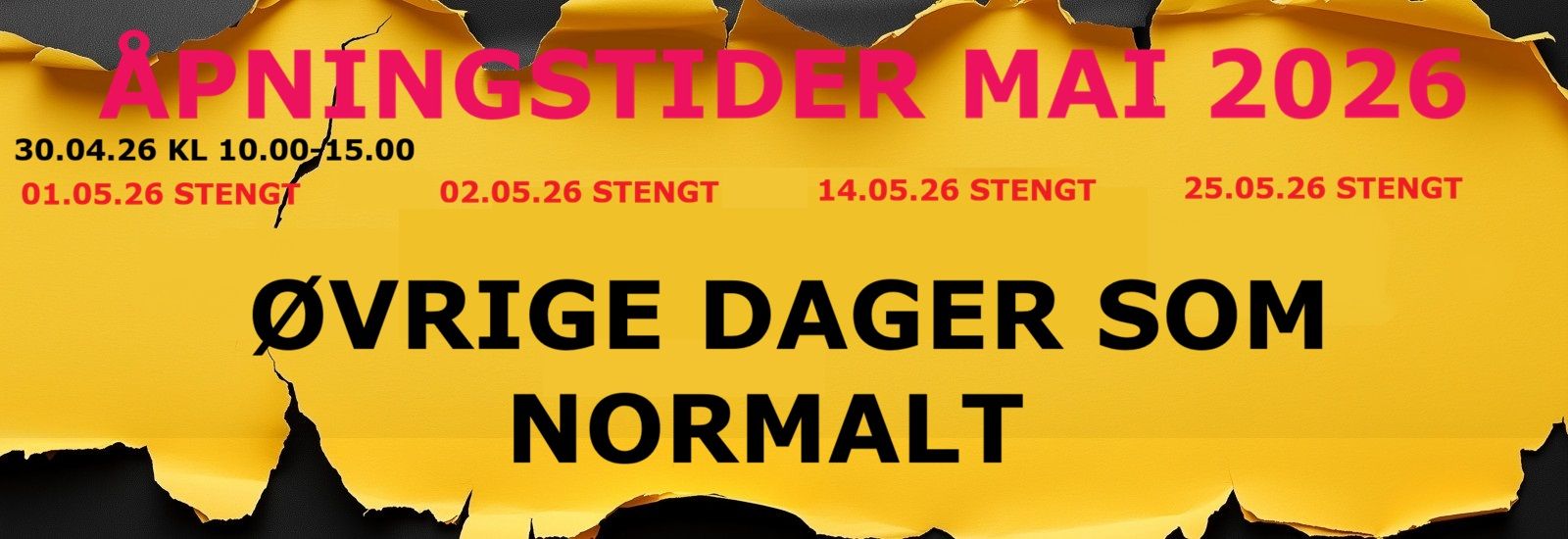 Maidager, åpningstider rc-shop, løten rc